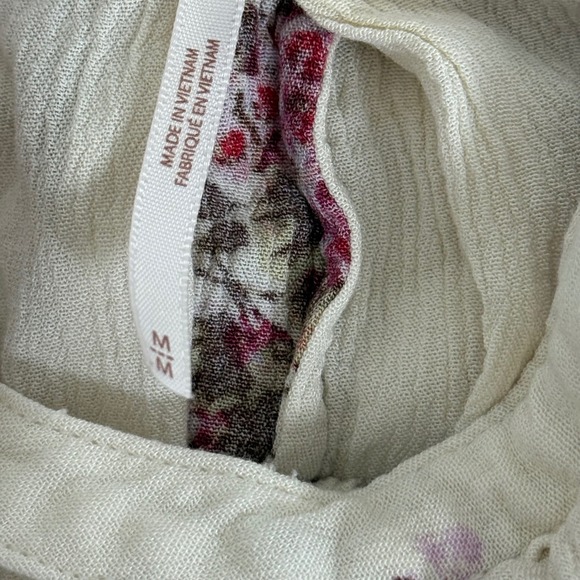 Free People Tree Swing Floral Print Sleeveless Flowy Tank‎ Blouse Bohemian Sz M - Picture 8 of 9